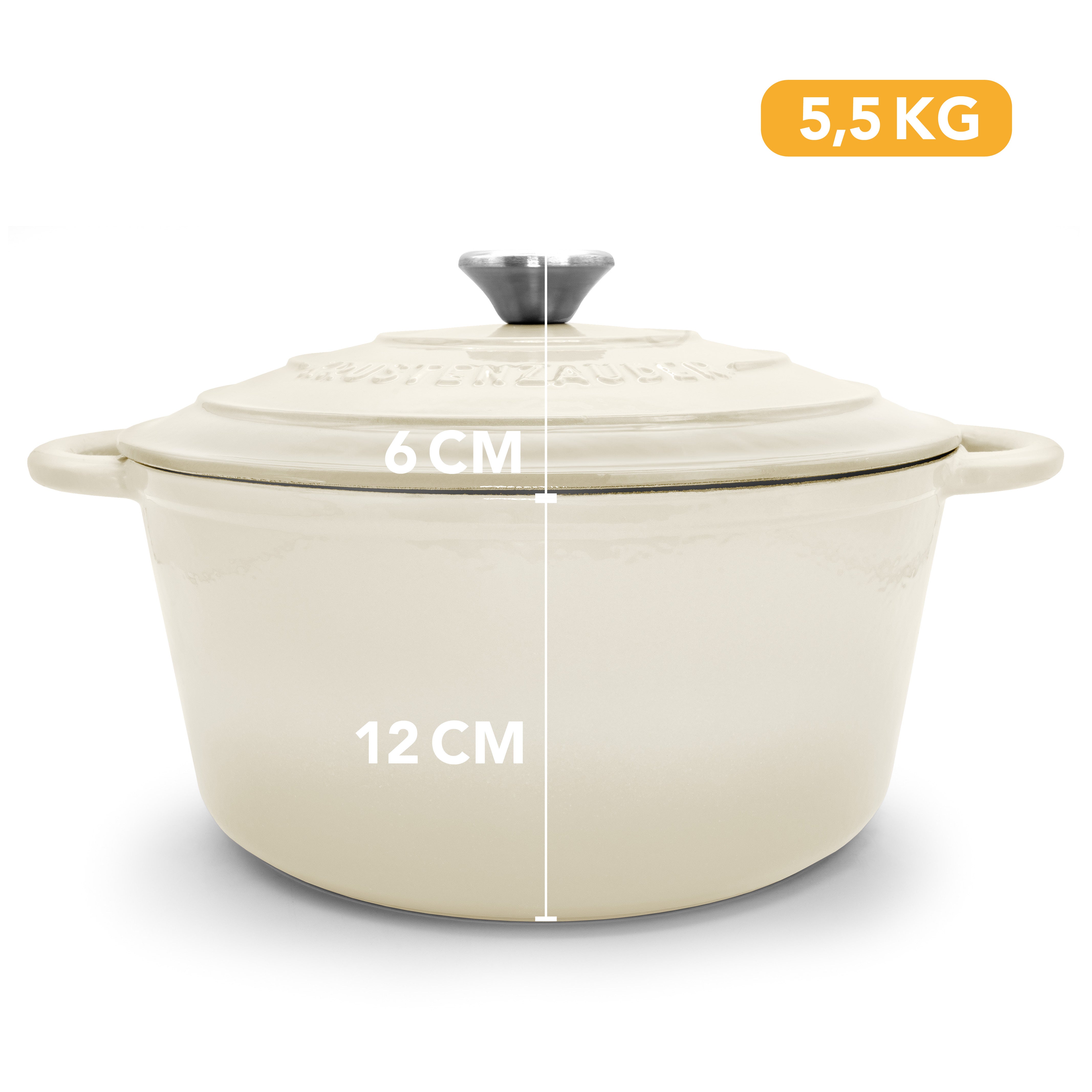 Gusseisen Emaille Brotbacktopf 4,7l mit Gärkorb