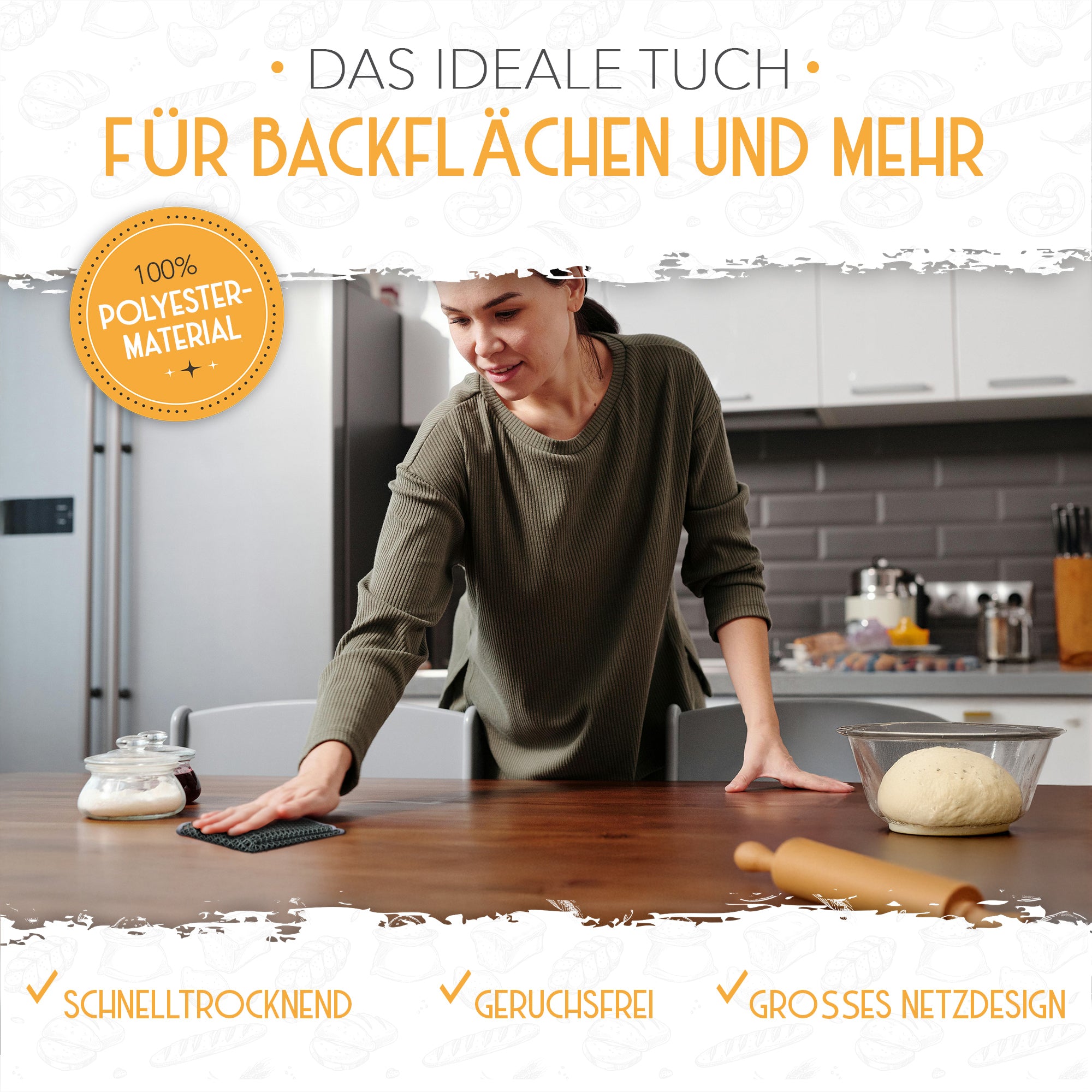 2er Set Teigreinigungstücher