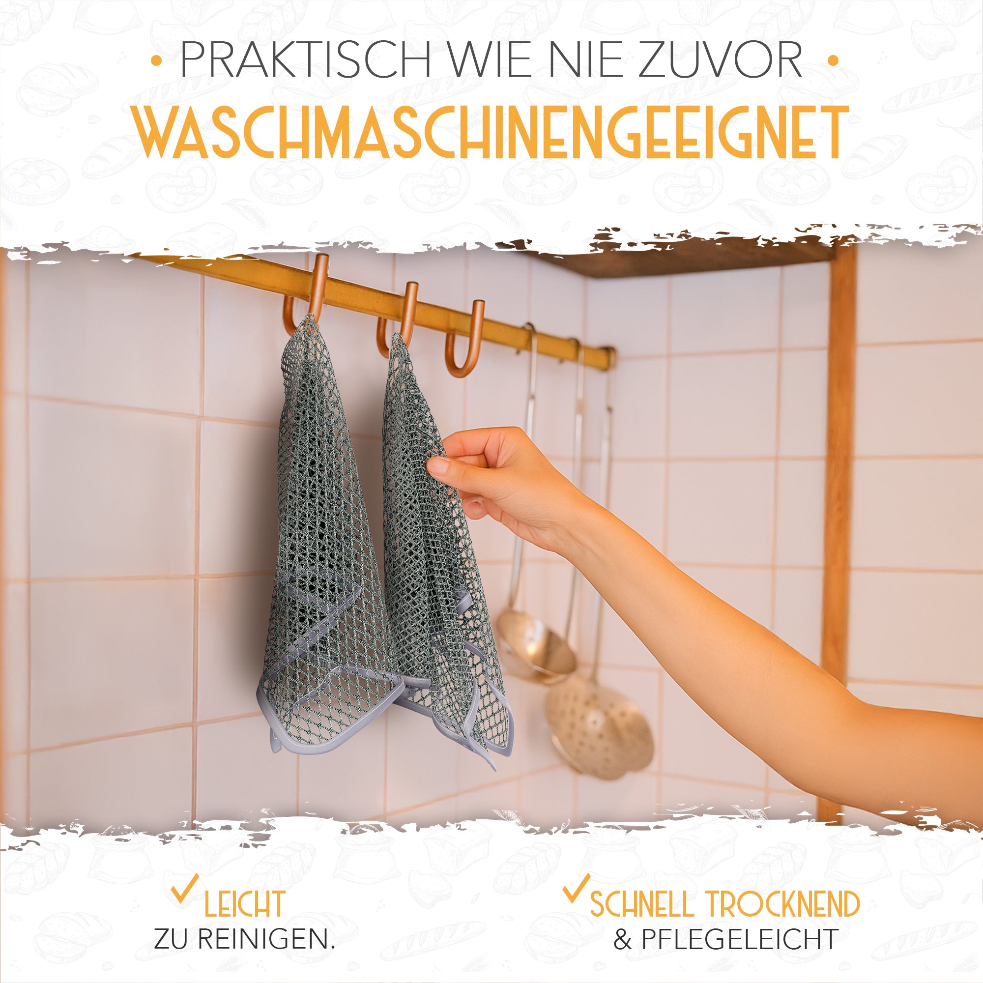 2er Set Teigreinigungstücher