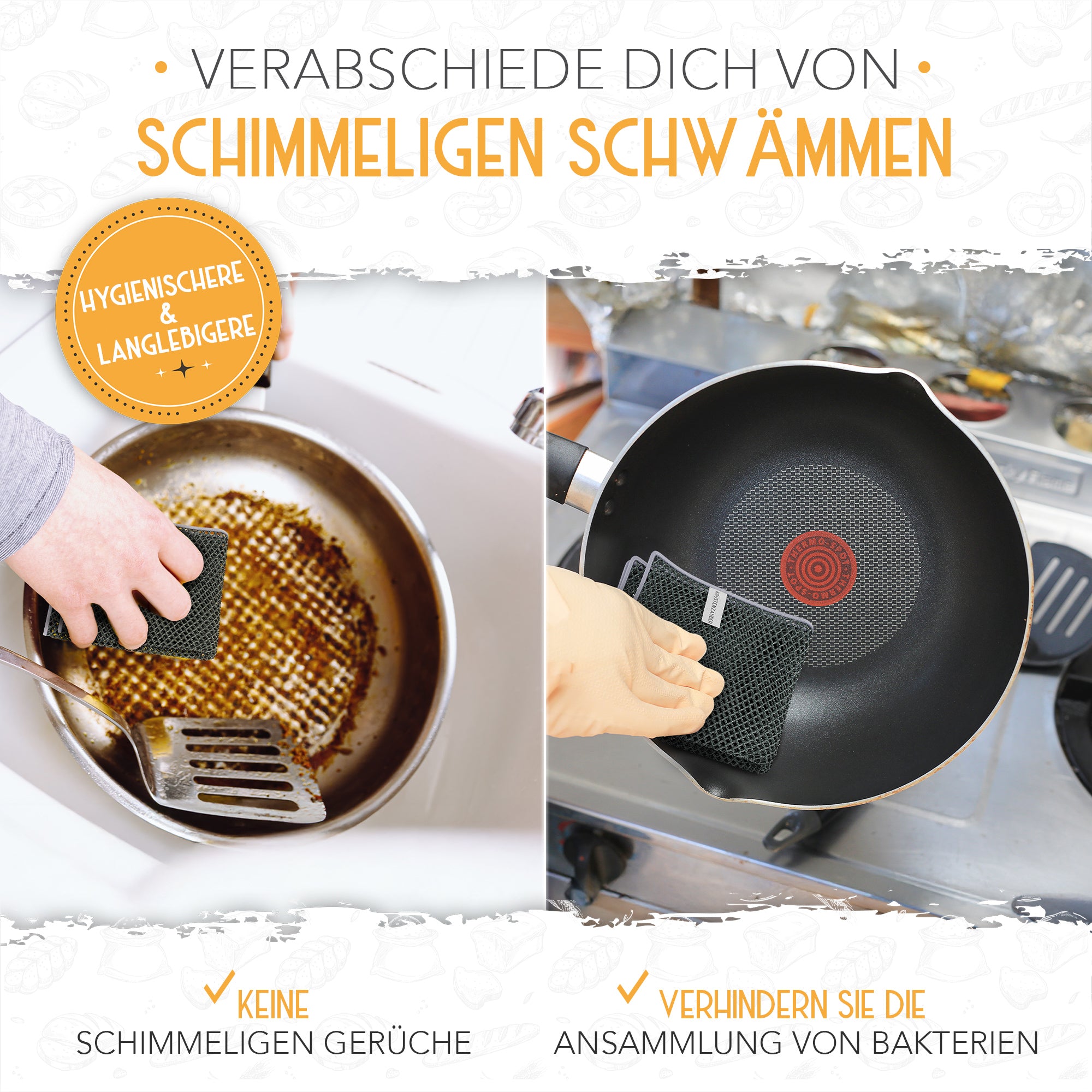 2er Set Teigreinigungstücher