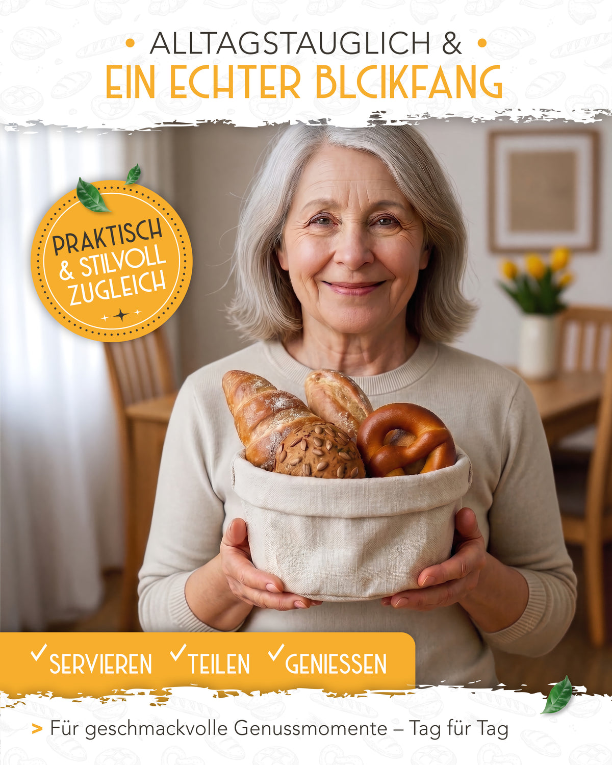 Brotkorb aus 100% Baumwolle