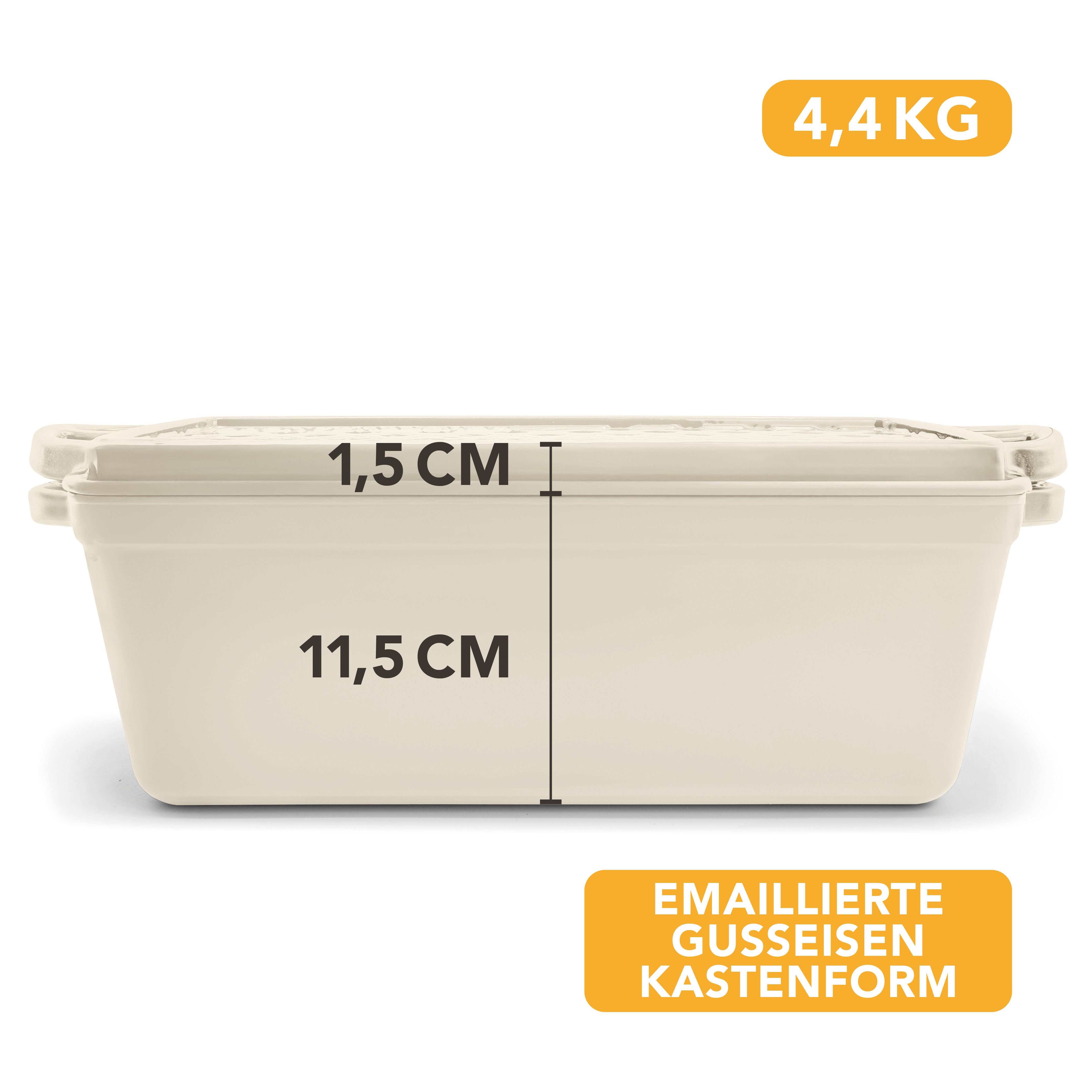 Einsteiger-Set – Emaille Brotbackform 28cm mit Deckel Creme, Zubehör & Rezept-Booklet