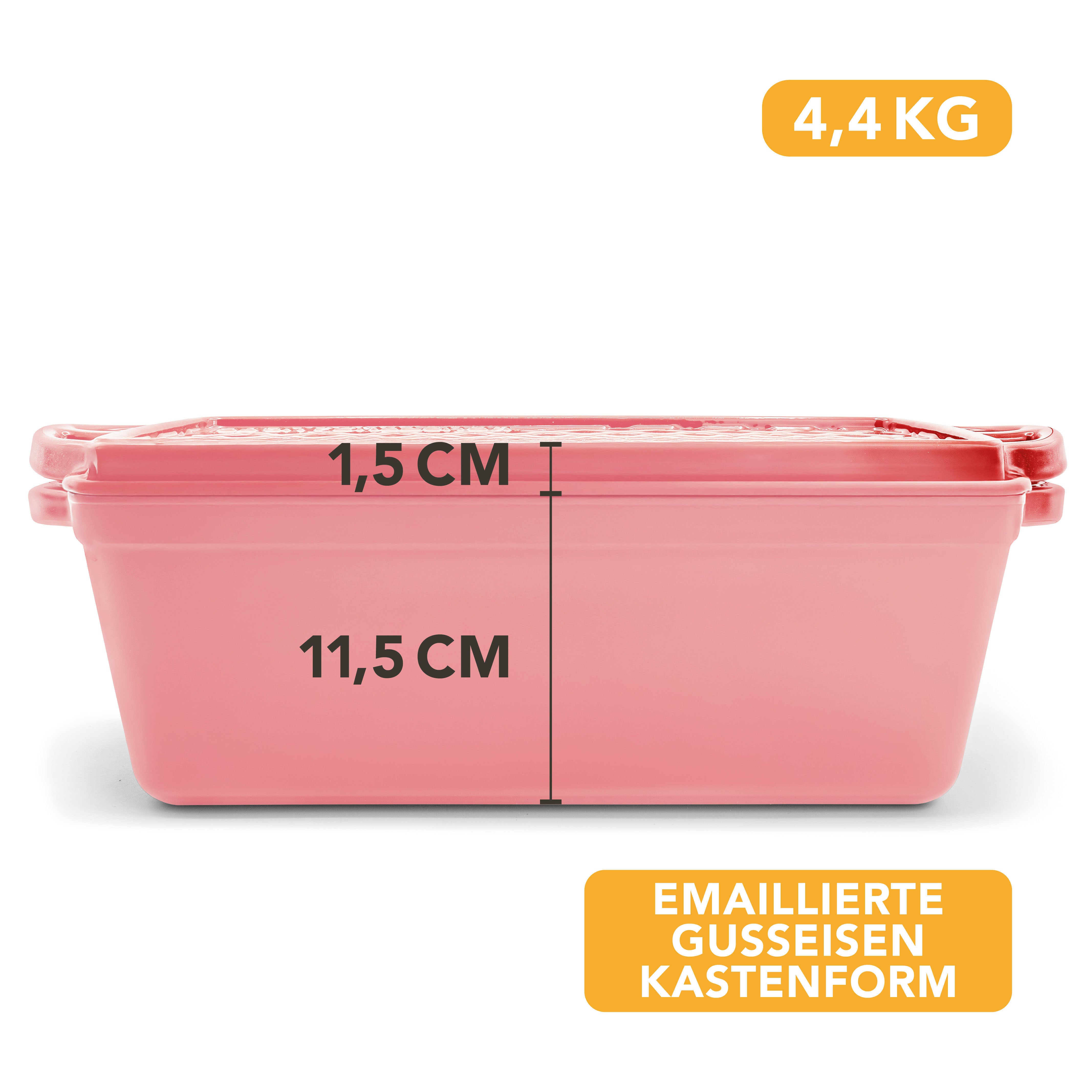 Einsteiger-Set – Emaille Brotbackform 28cm mit Deckel Rosa, Zubehör & Rezept-Booklet