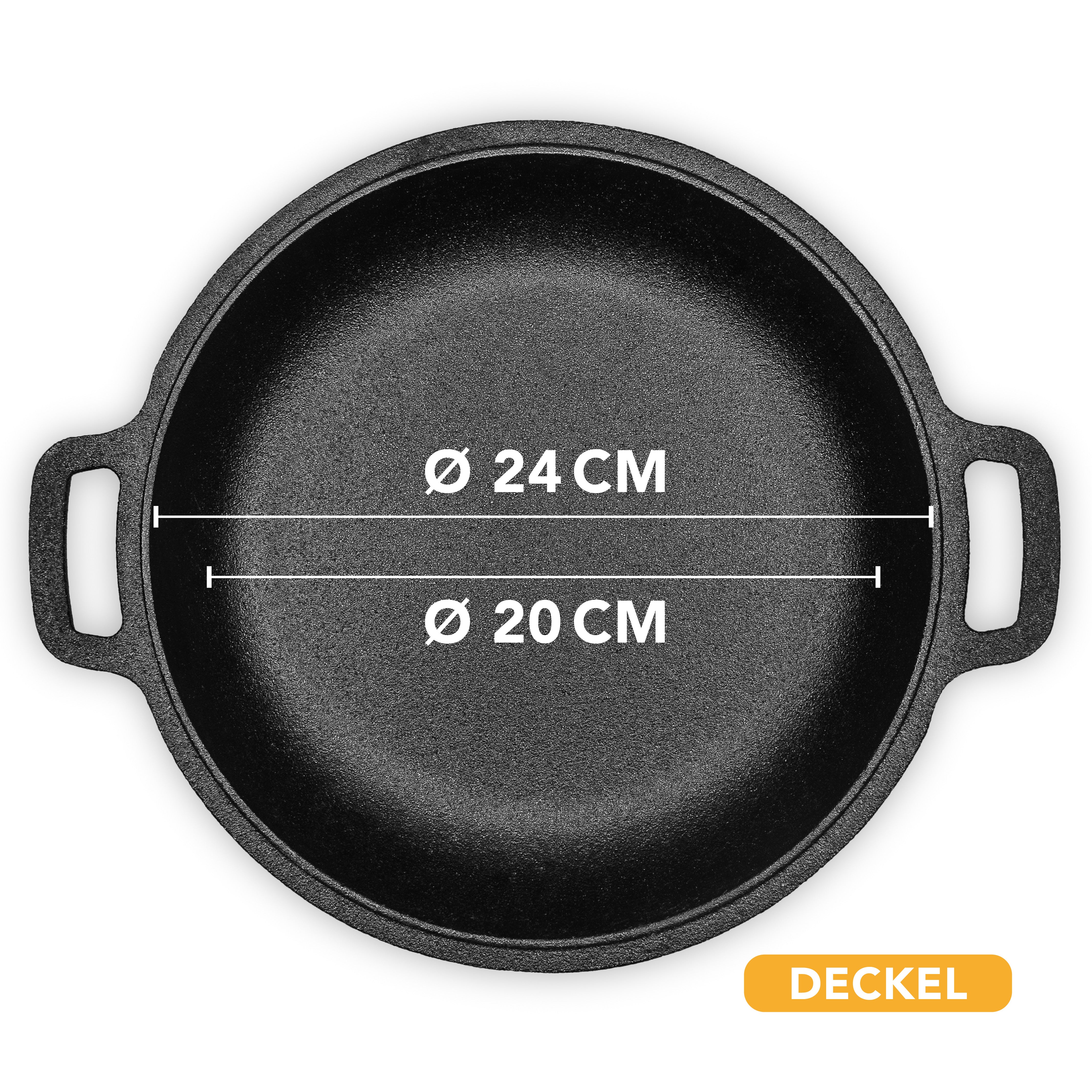 2-in-1 Gusseisen Brotbacktopf 4,7l mit Deckel und Gärkorb