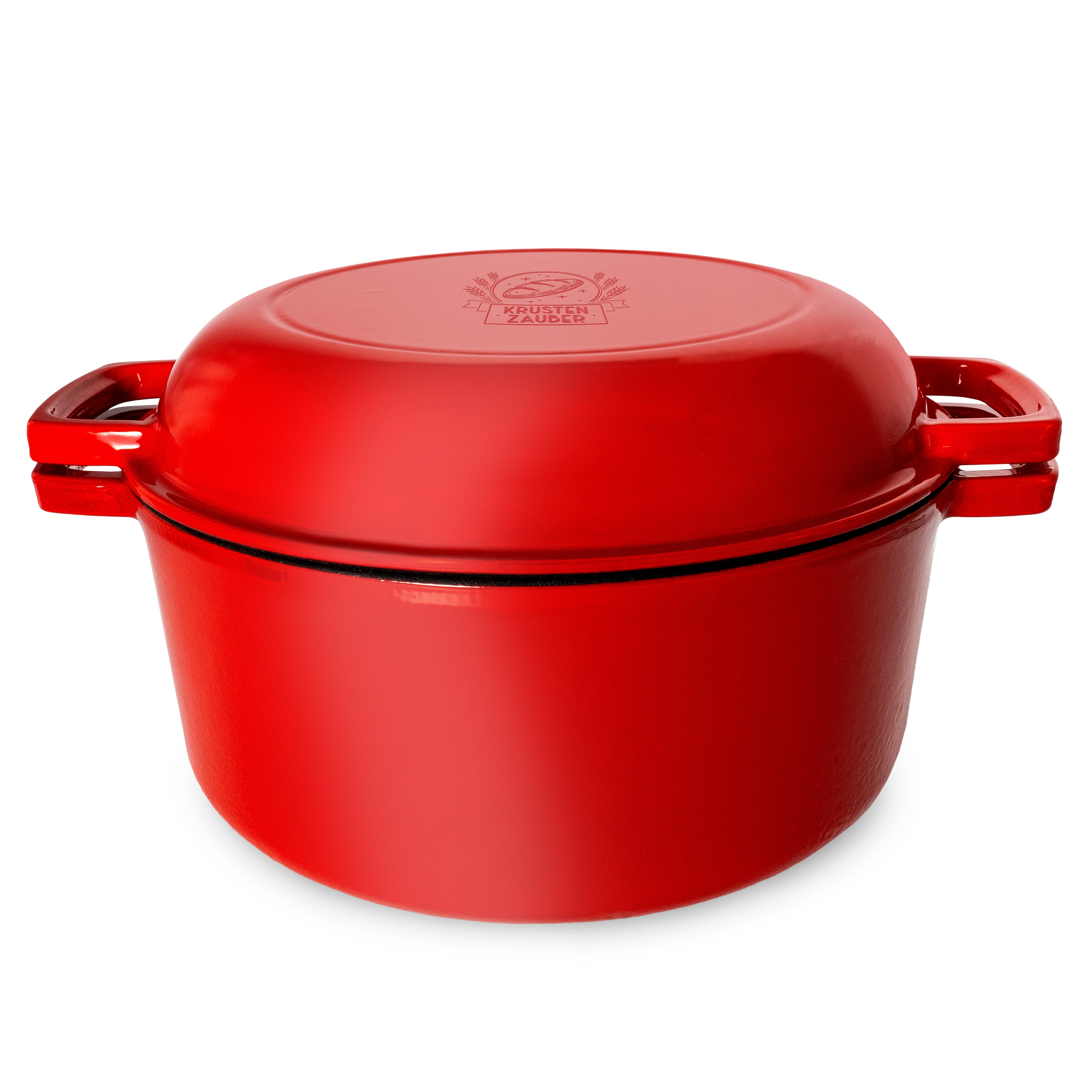 2-in-1 Gusseisen Emaille Brotbacktopf 26cm mit Gärkorb