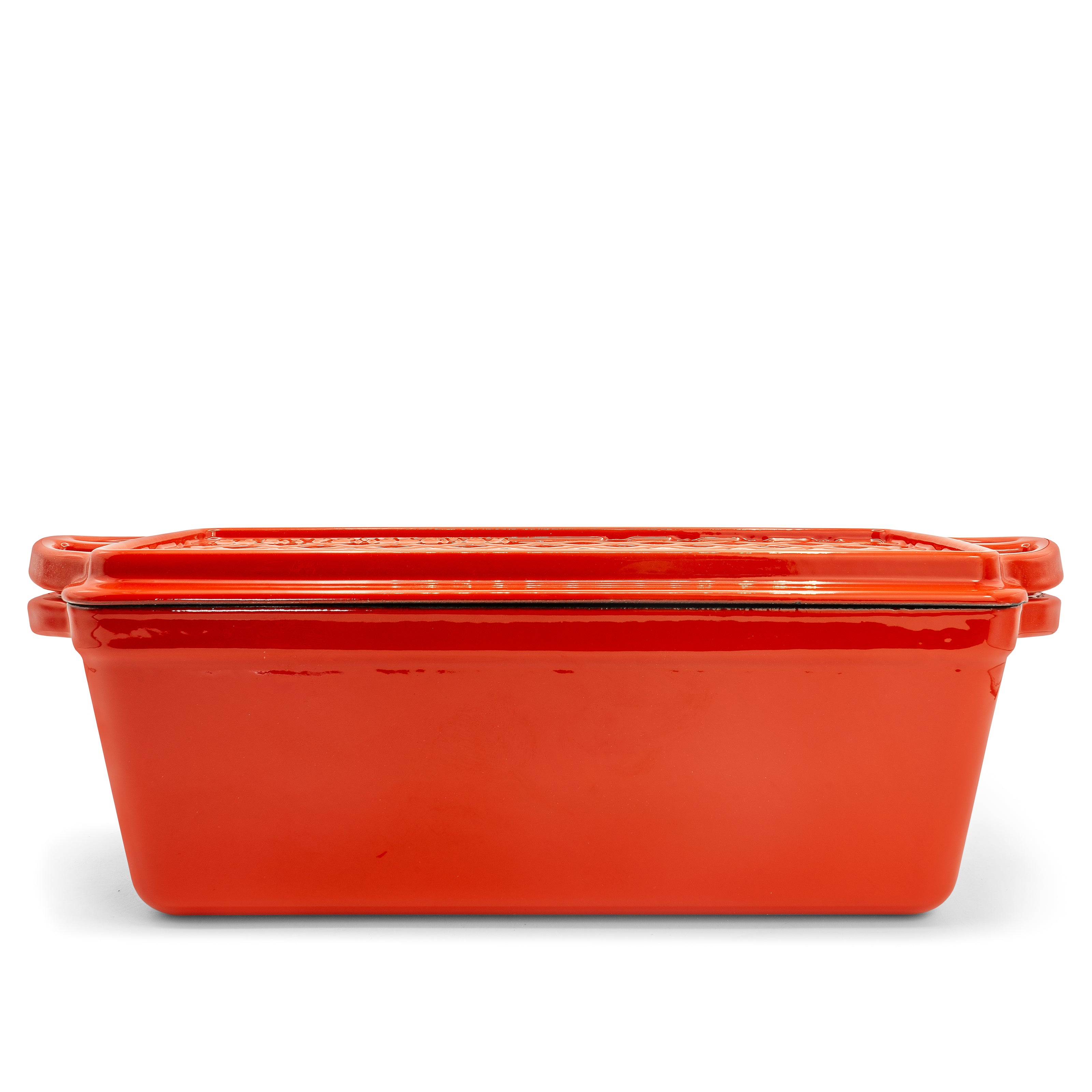 Emaille Brotbackform 28cm mit Deckel und Gärkorb