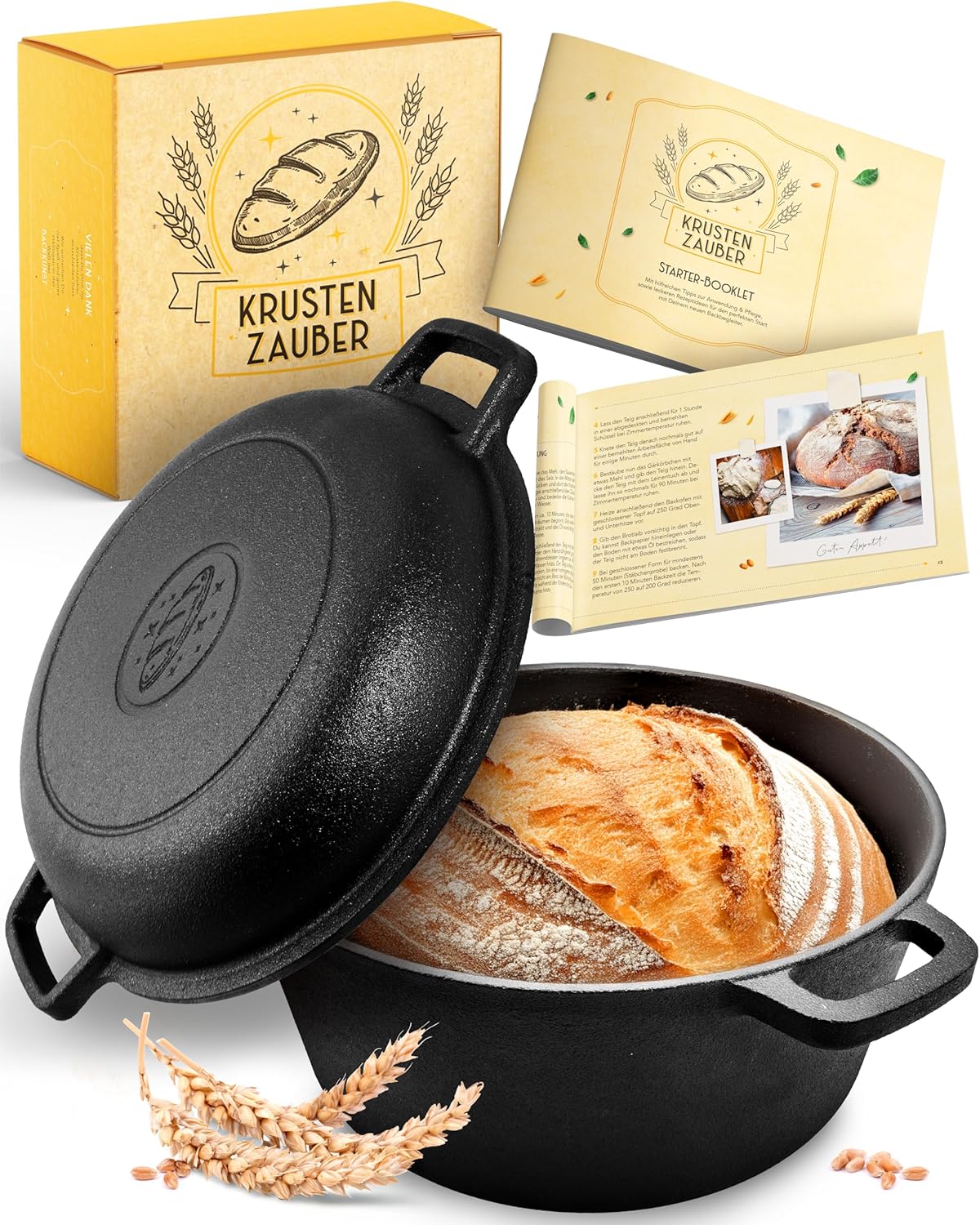 26cm Gusseisen Topf Brot backen
