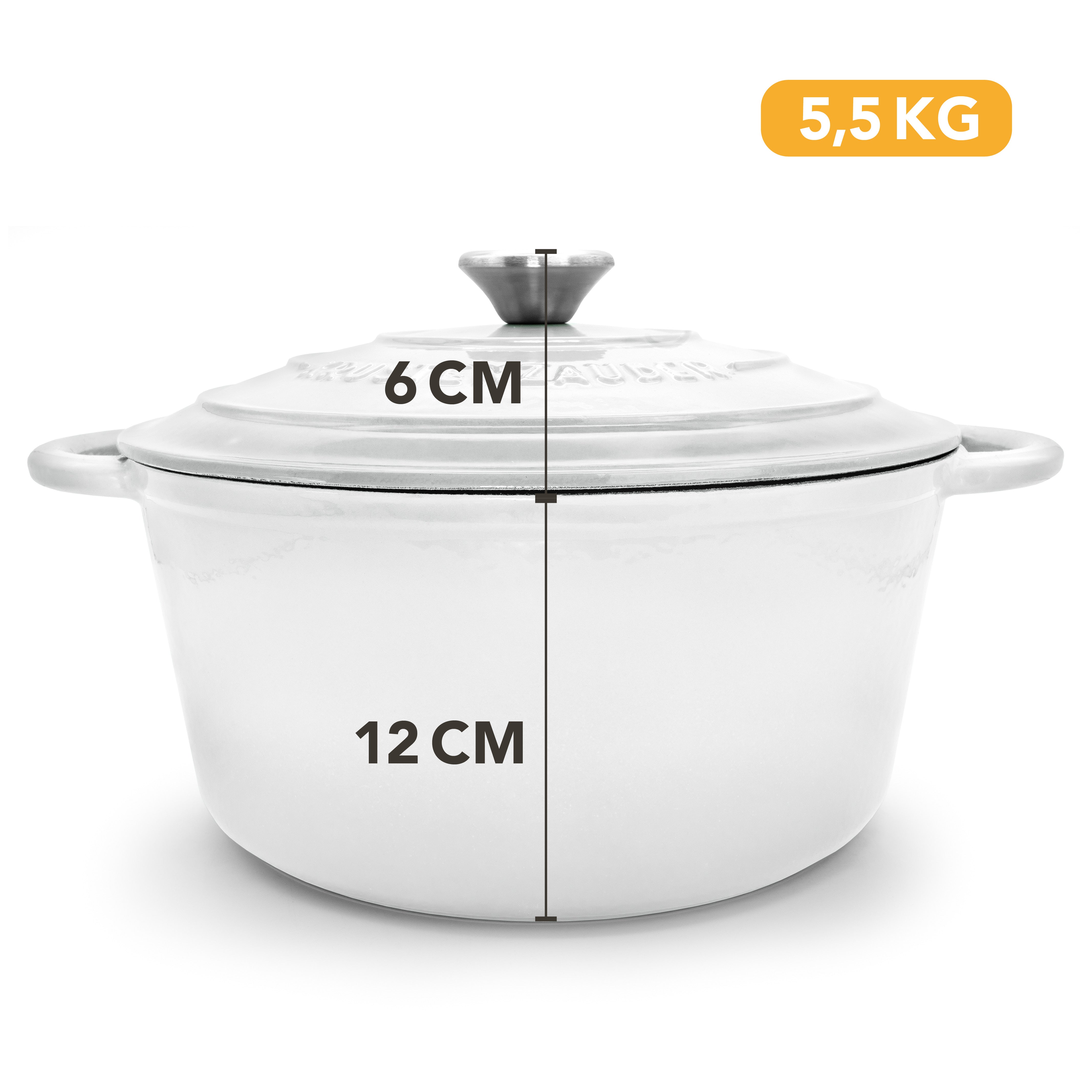 Gusseisen Emaille Brotbacktopf 4,7l mit Gärkorb