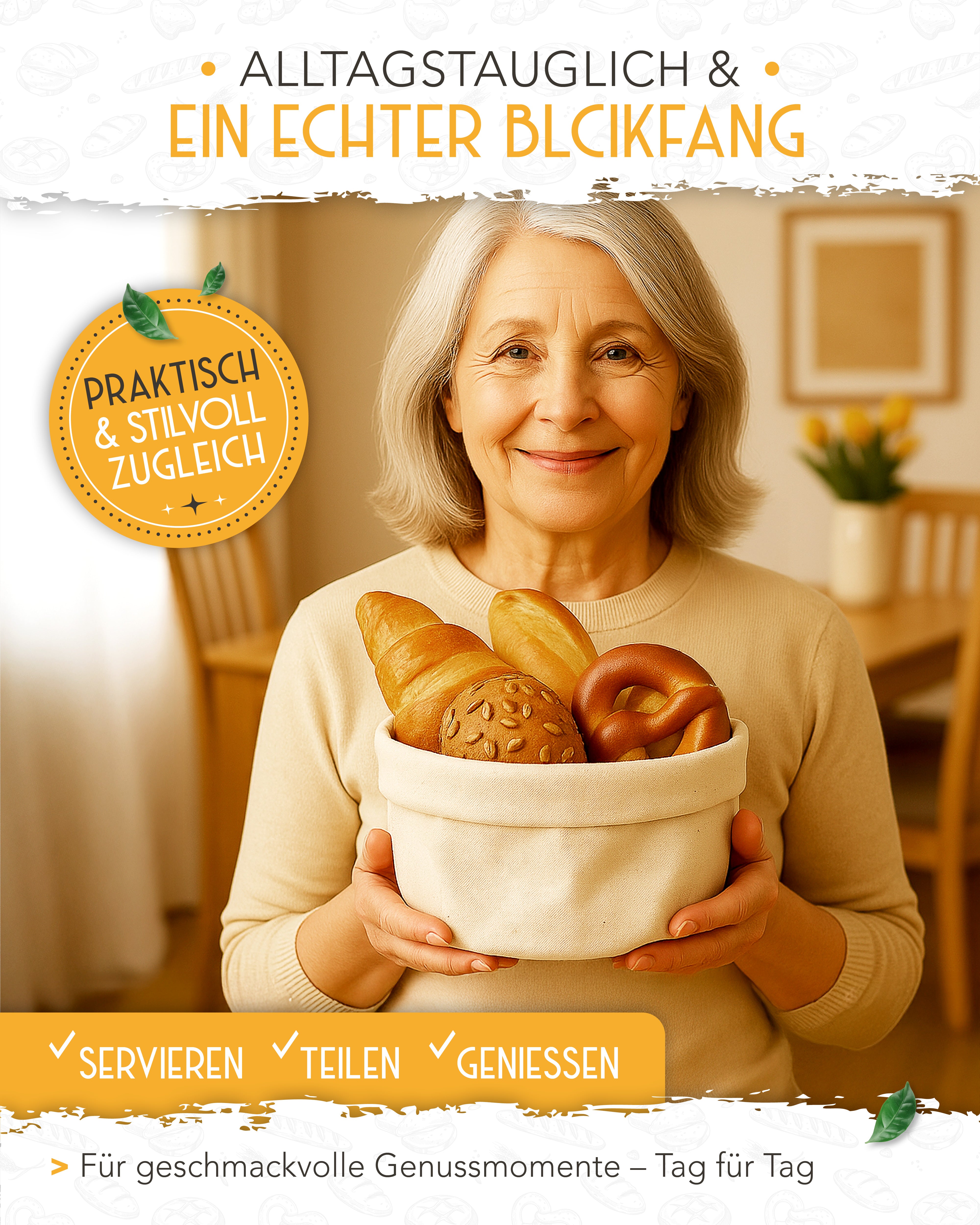 Brotkorb aus 100% Baumwolle