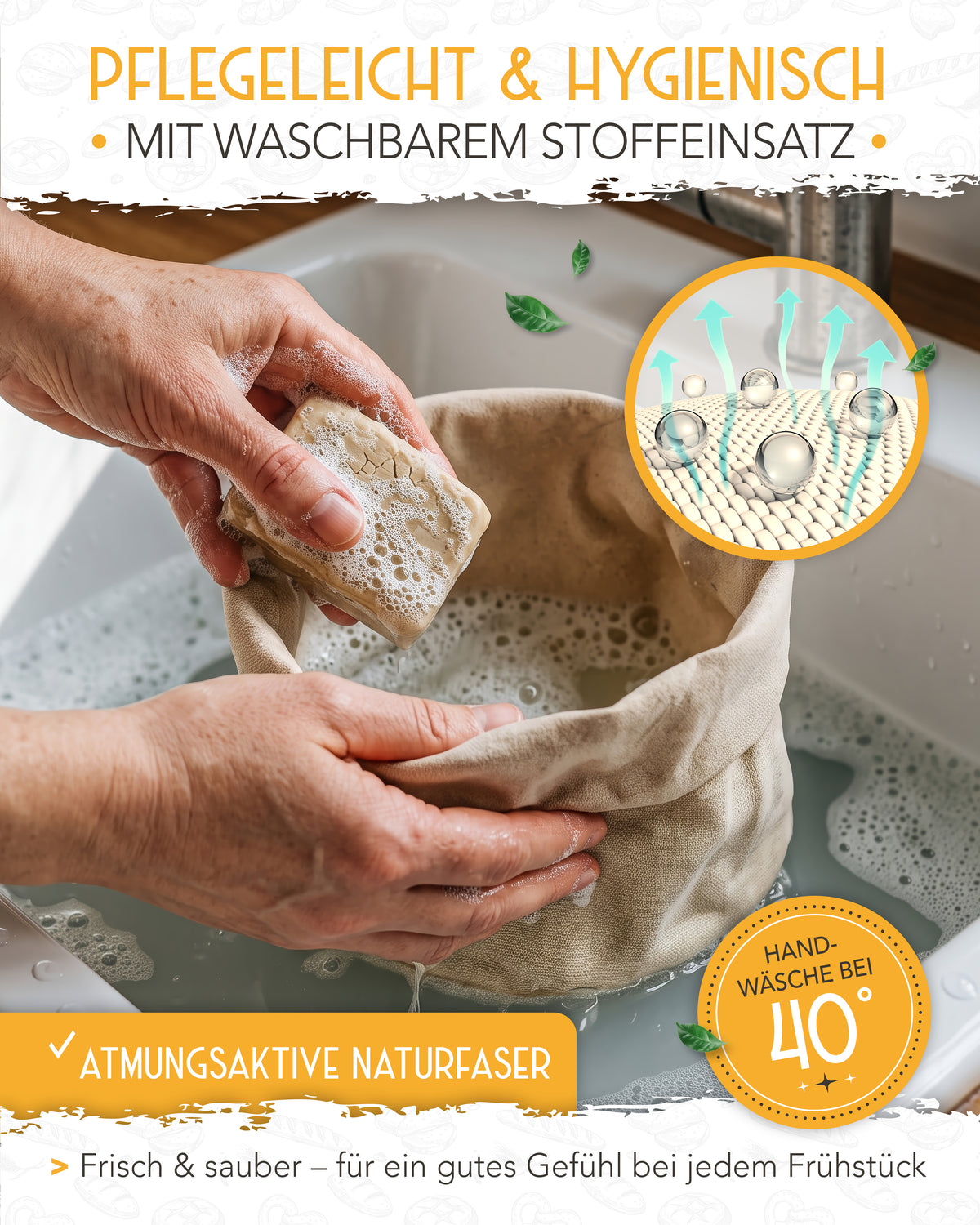 Brotkorb aus 100% Baumwolle