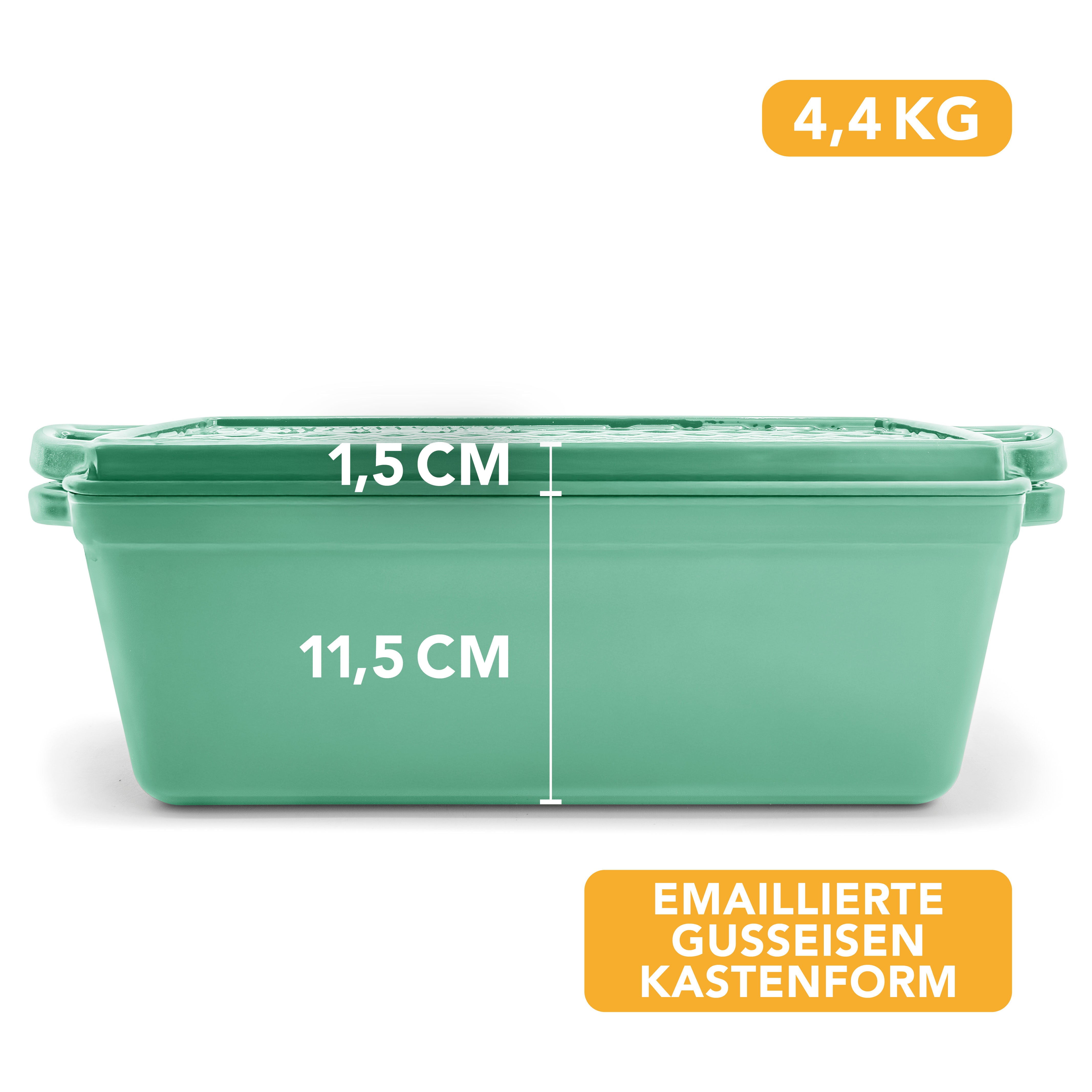 Einsteiger-Set – Emaille Brotbackform 28cm mit Deckel Mint, Zubehör & Rezept-Booklet