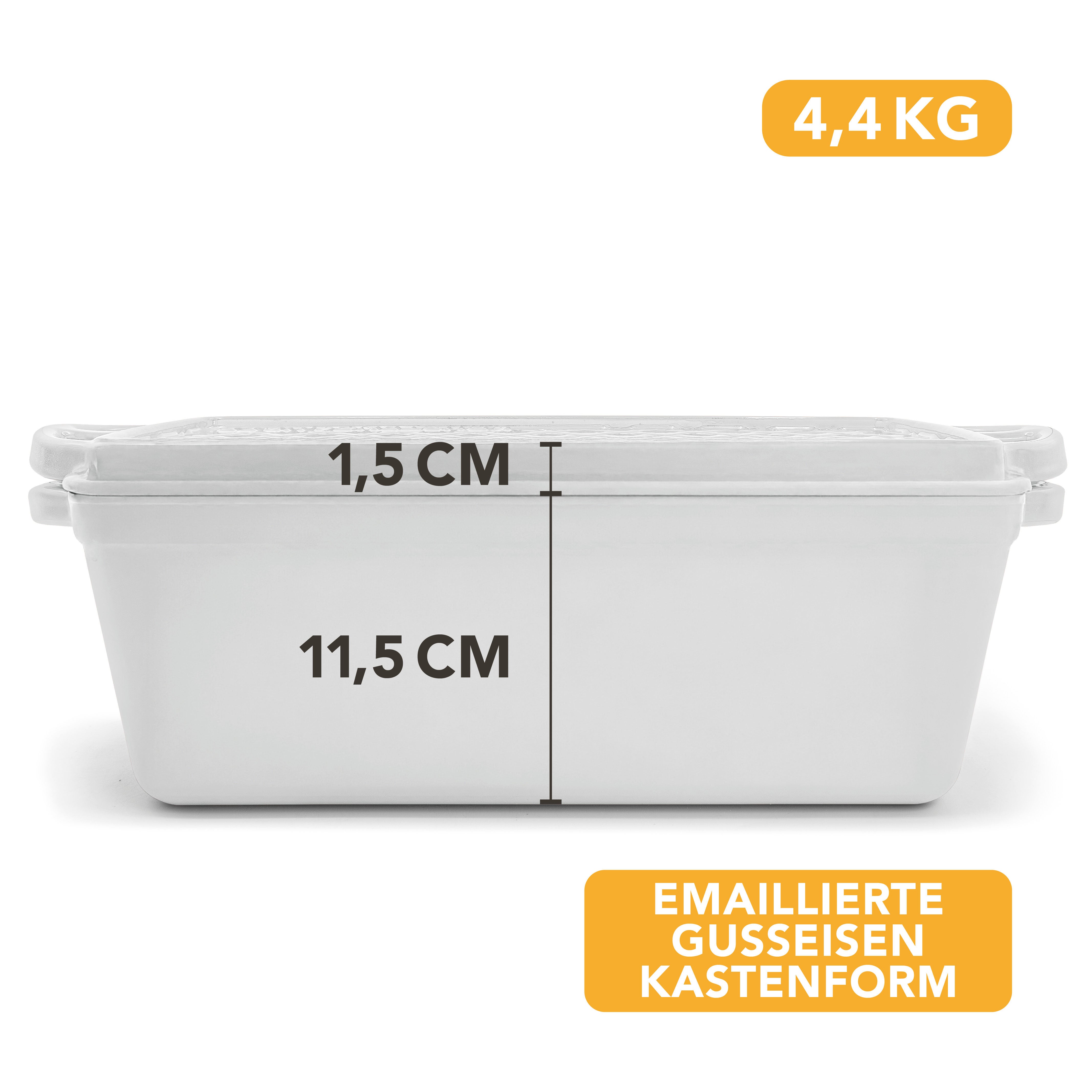 Einsteiger-Set – Emaille Brotbackform 28cm mit Deckel Weiß, Zubehör & Rezept-Booklet