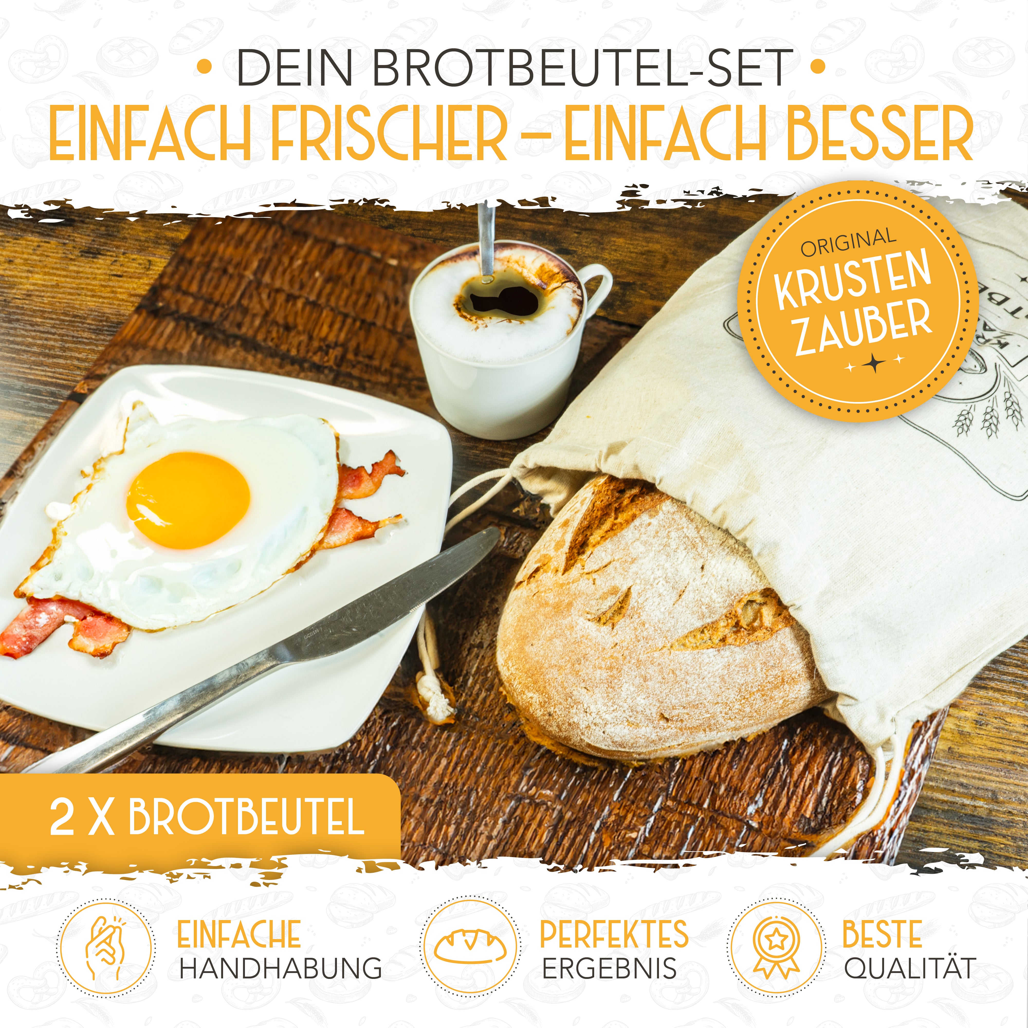 Brotbeutel Set 40x30cm